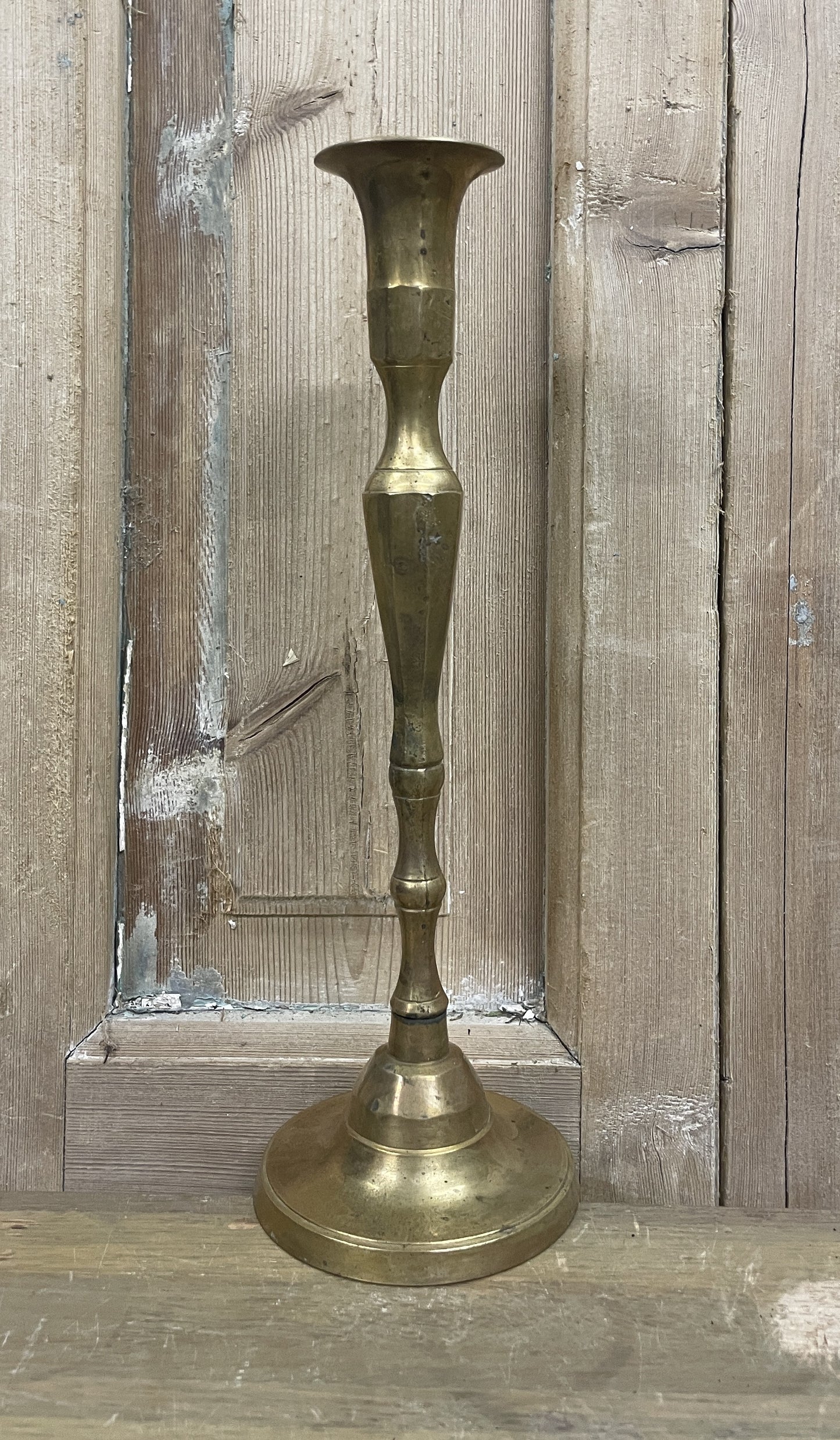 Large Brass Candlestick Holder