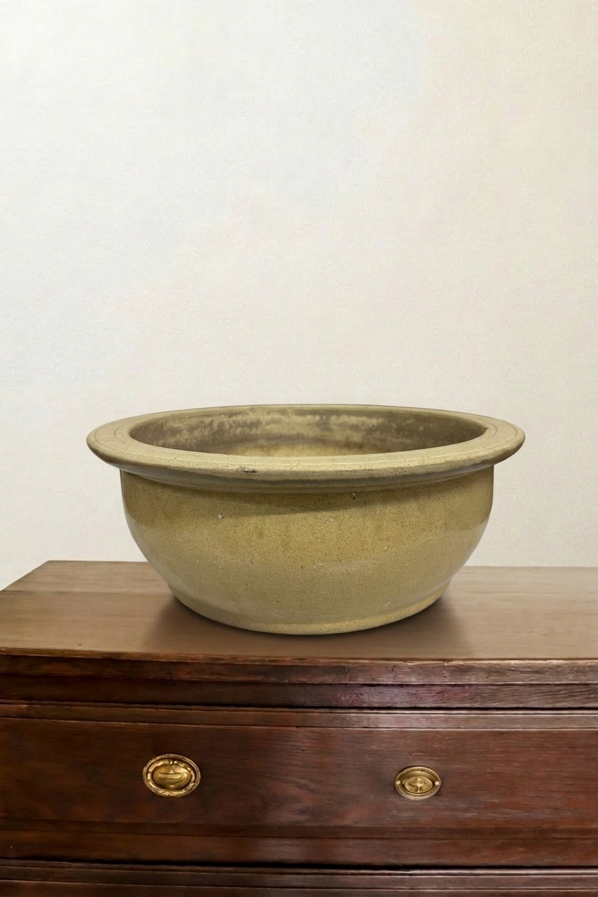 Large Stoneware Round Planter