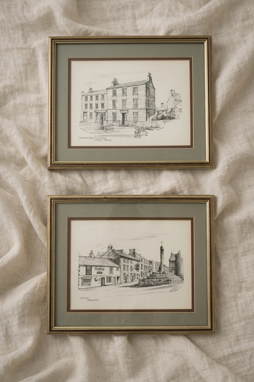 House Line Matted Art
