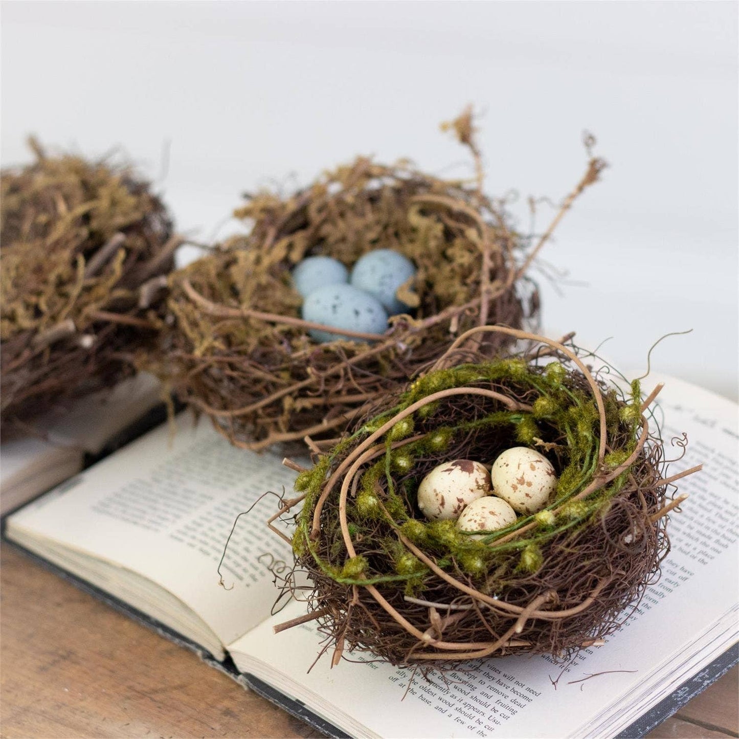 Decorative Bird Nests (Set of 3)