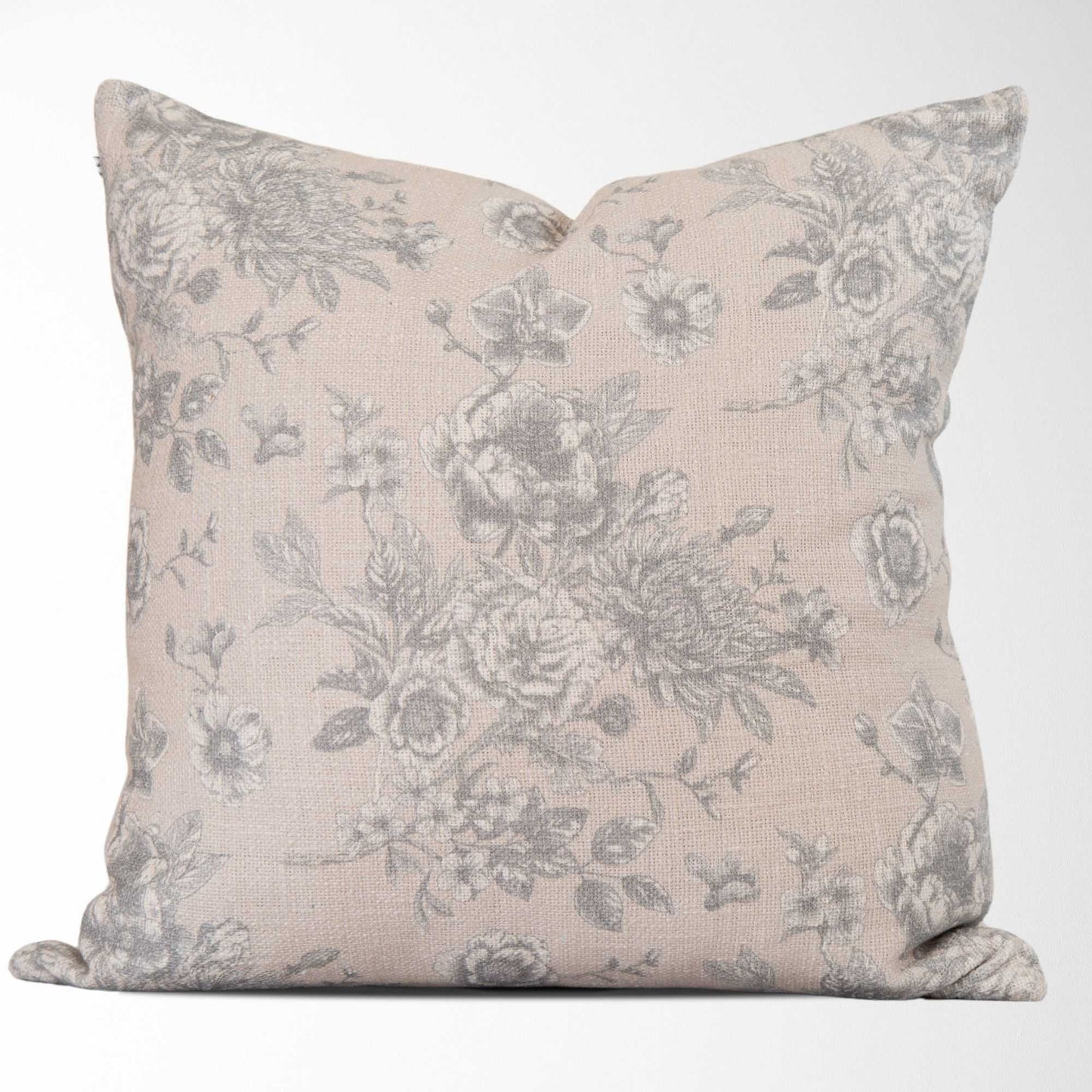 Serenity Toile Roses Pillow Cover in Oyster