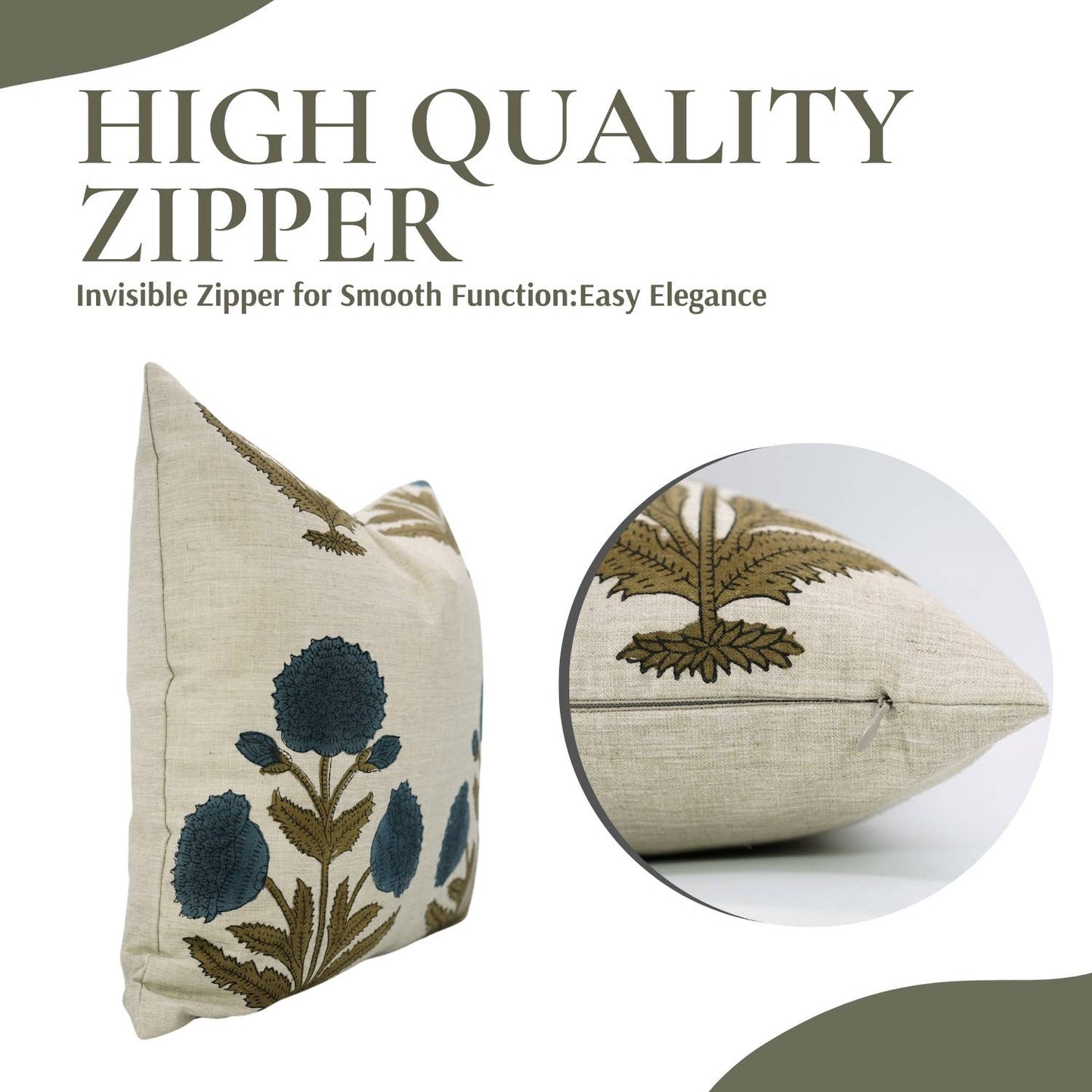 Bohemian Block Design Linen Blend Pillow Cover - Badshah
