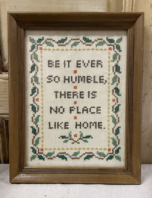 Framed Embroidery - No Place Like Home