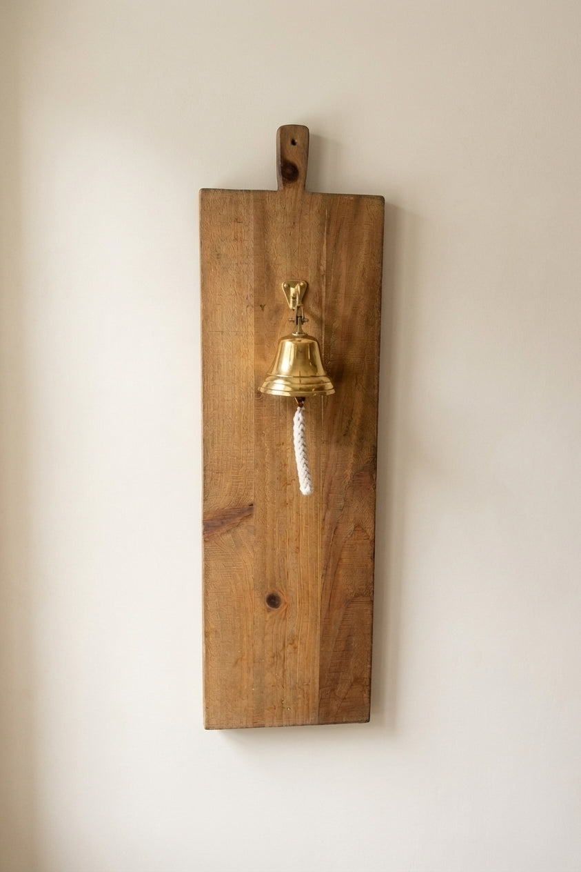 Cutting Board with Brass Bell
