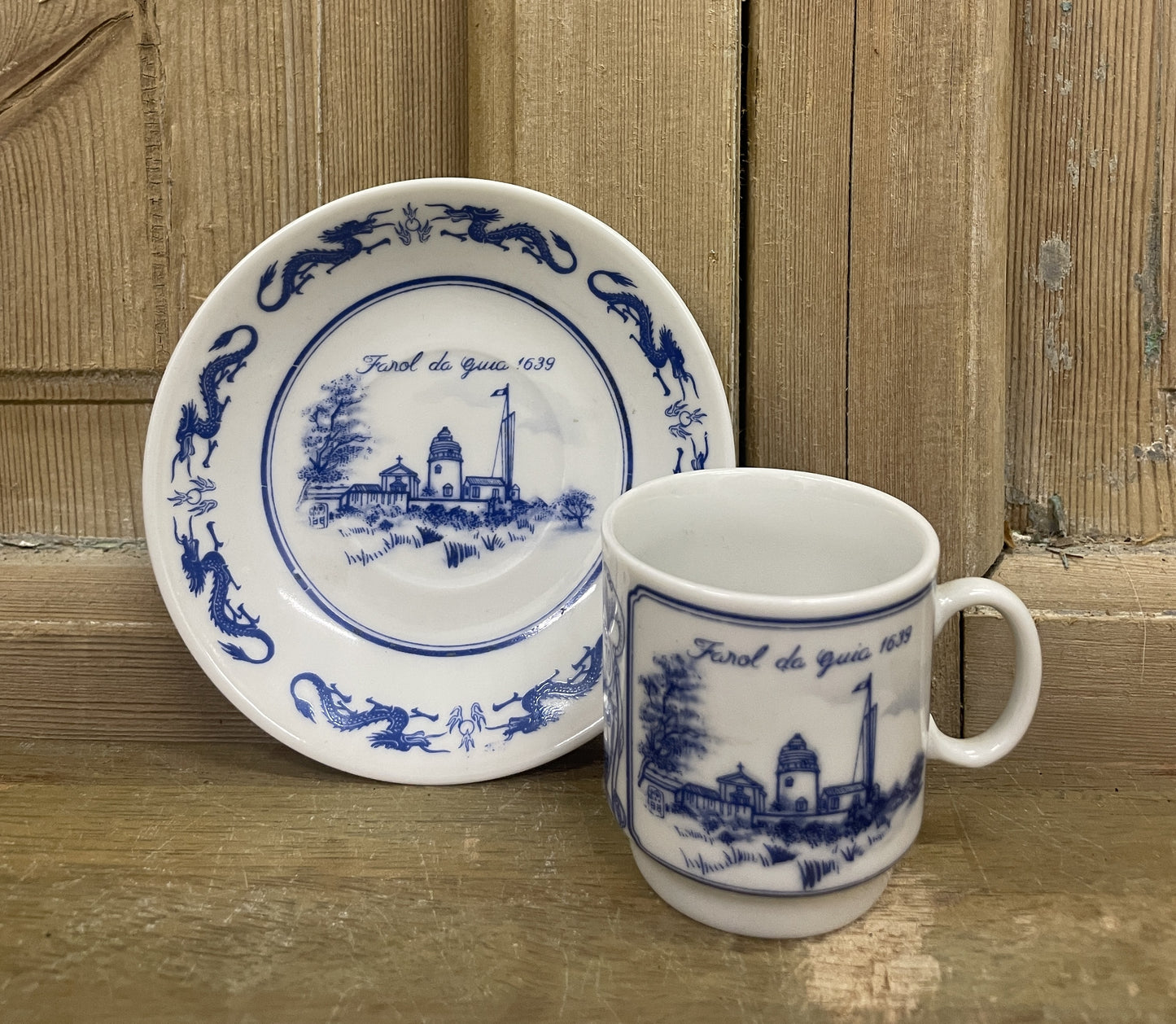 Blue & White Teacup/Saucer - Set of 6