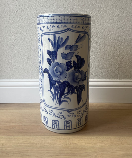 Blue & White Chinoiserie Umbrella Holder