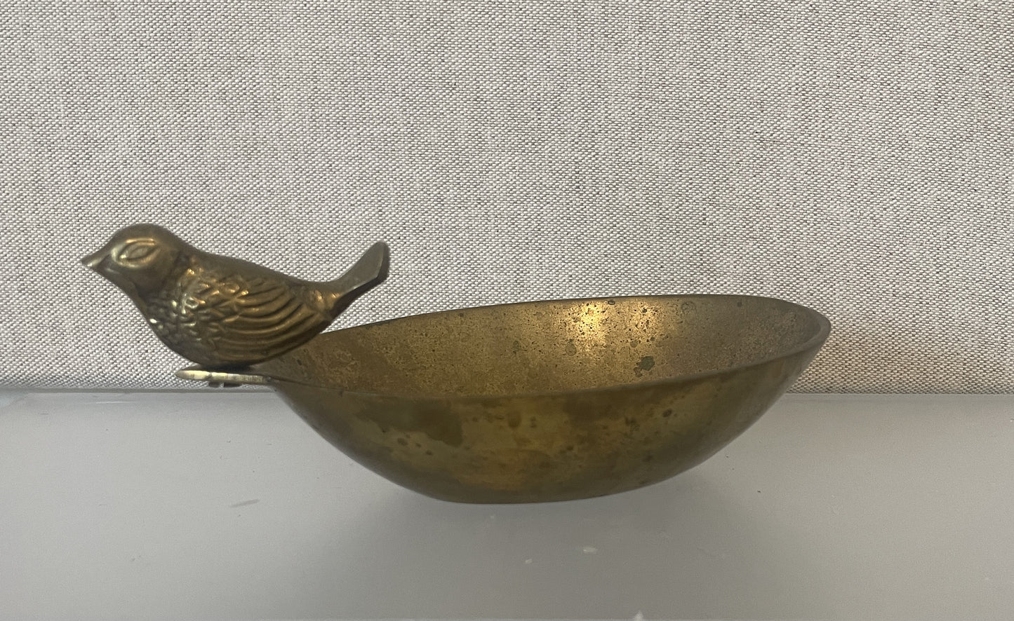 Brass Bird Trinket Dish