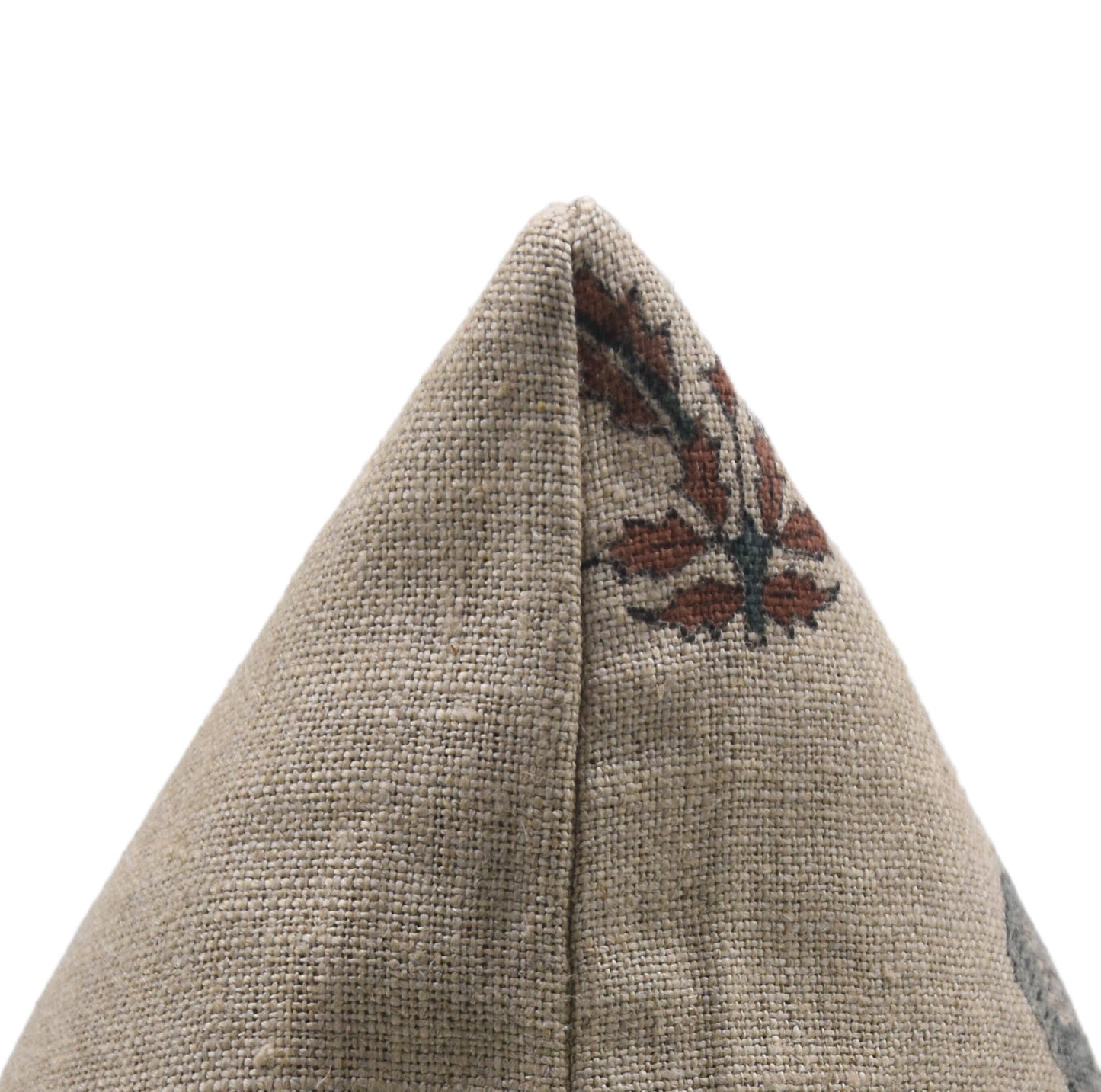 Decorative Block Design Thick Linen Pillow Cover - Amitabh
