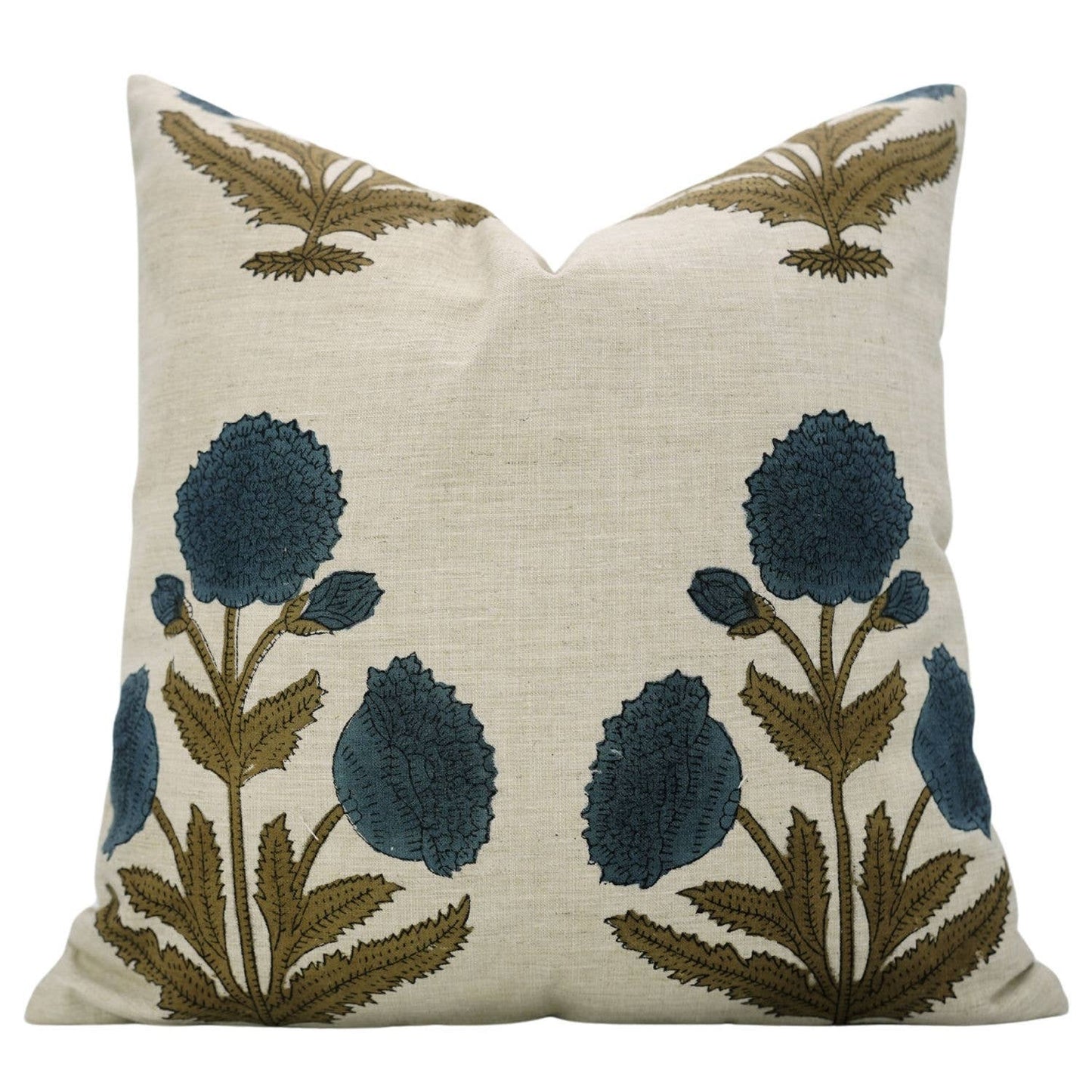 Bohemian Block Design Linen Blend Pillow Cover - Badshah