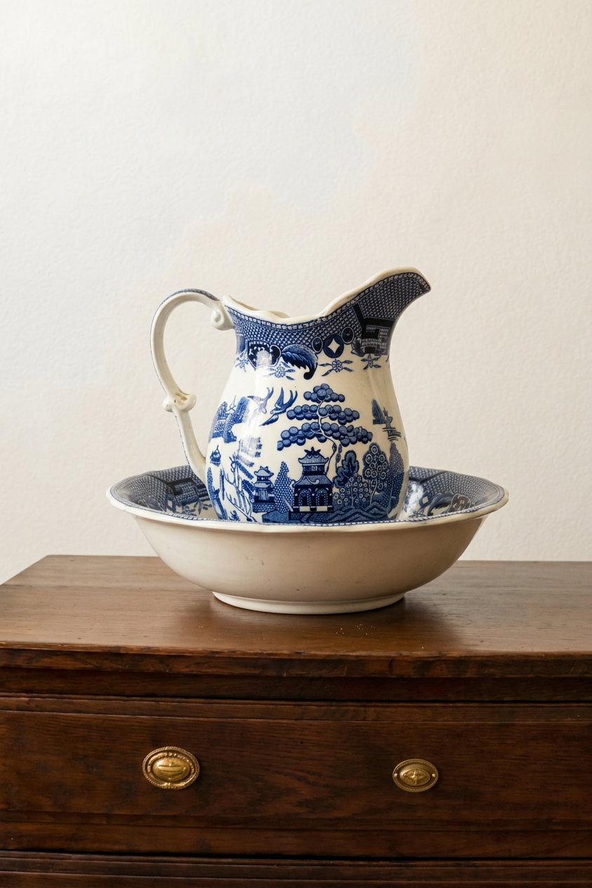Chinoiserie Pitcher and Basin